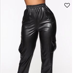 Leather jogger